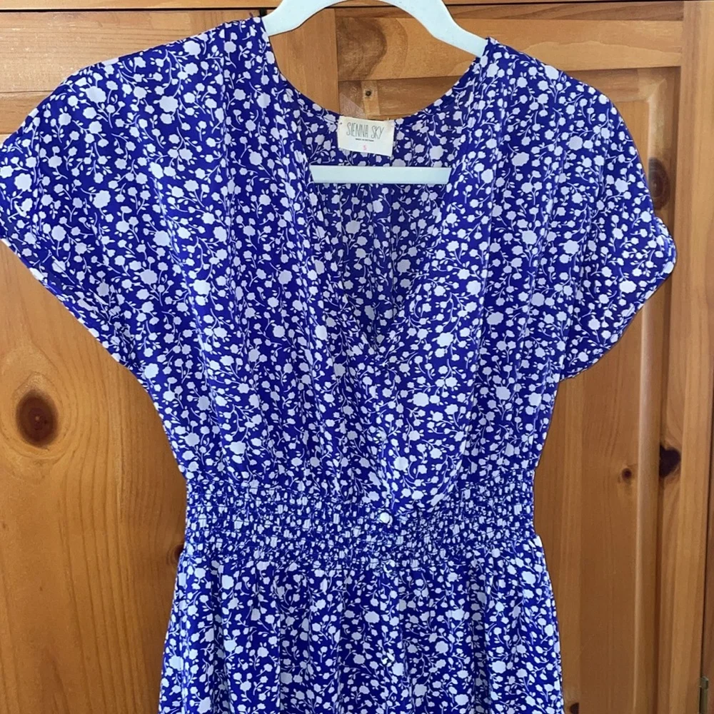 Royal Blue Floral Dress 💙 - Picture 5 of 16